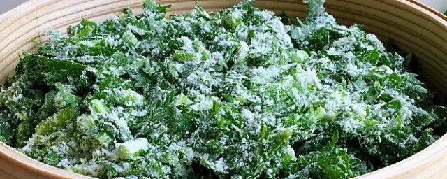 粉蒸茼蒿的做法 粉蒸茼蒿的做法介绍