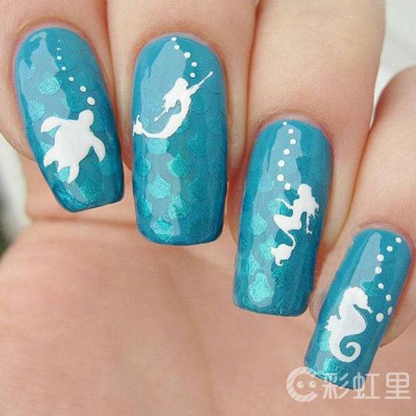 海洋系美甲 海洋风美甲图片