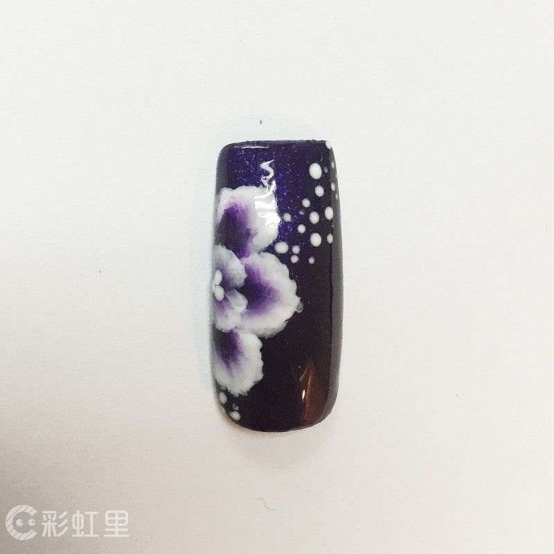 美甲花朵画法 美甲彩绘教程