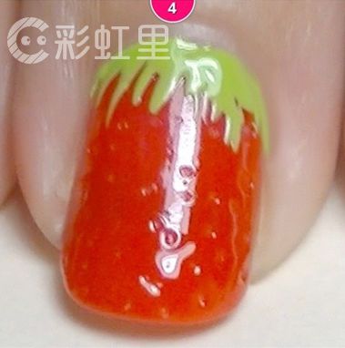 草莓美甲图片 美甲教程步骤图片