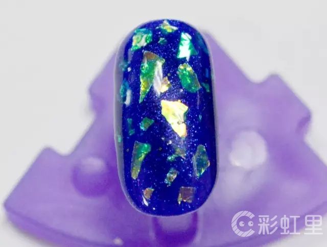 蓝色系美甲 宝蓝色美甲教程