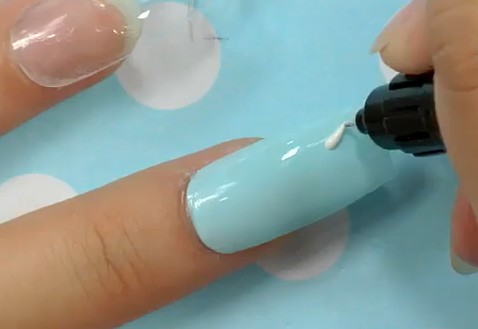 蓝色海洋风美甲 diy美甲教程