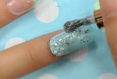 蓝色海洋风美甲 diy美甲教程