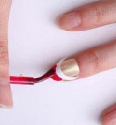 拼接金色美甲 美甲diy教程图解