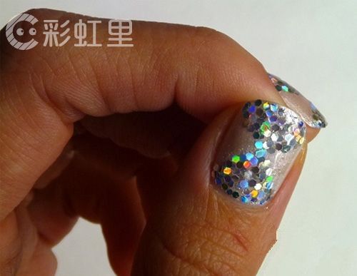 镭射美甲 亮片美甲教程