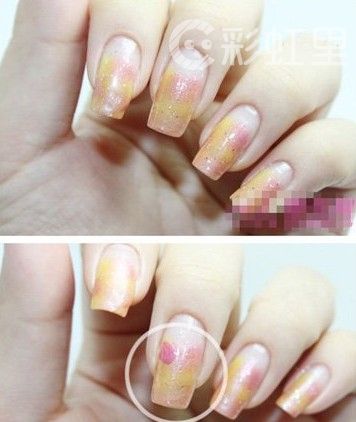 晕染美甲怎么做 花朵美甲晕染教程