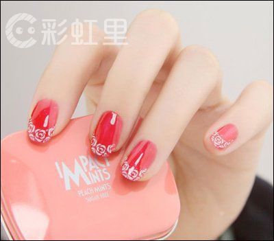 指尖芭蕾美甲 甜美美甲图片
