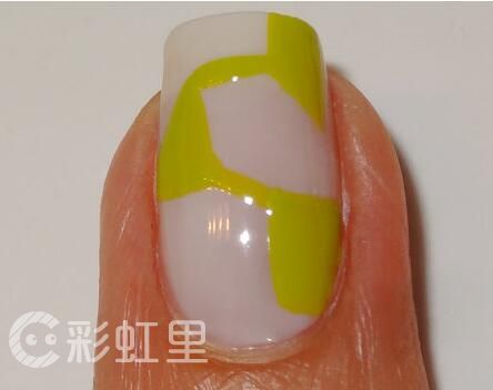 色块拼接美甲 拼色美甲教程