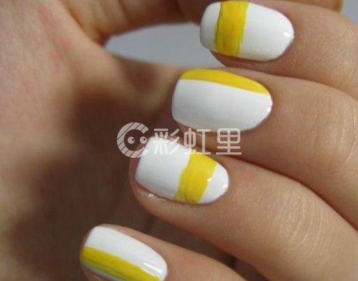 简单美甲diy 格子美甲教程
