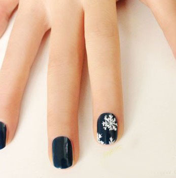 美甲diy教程图解 雪花美甲步骤