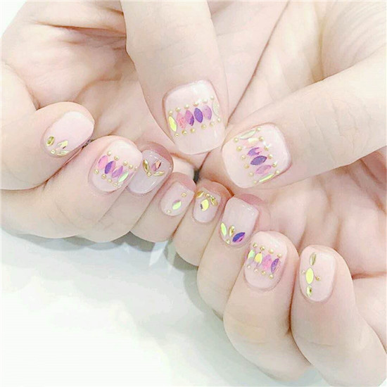 韩式小清新美甲 冬季美甲图片大全