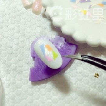 透明玻璃纸美甲 日系美甲教程