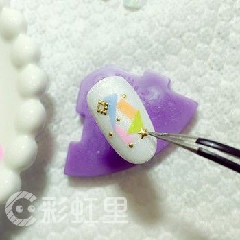 透明玻璃纸美甲 日系美甲教程