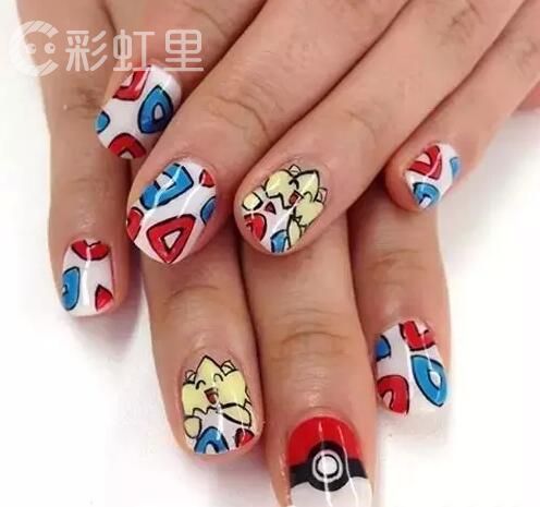 神奇宝贝美甲 口袋妖怪美甲图片