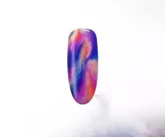 星空系列美甲 手绘星空美甲教程