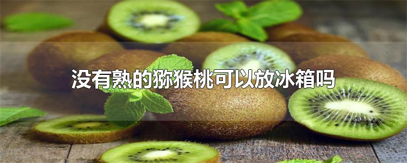 没有熟的猕猴桃可以放冰箱吗