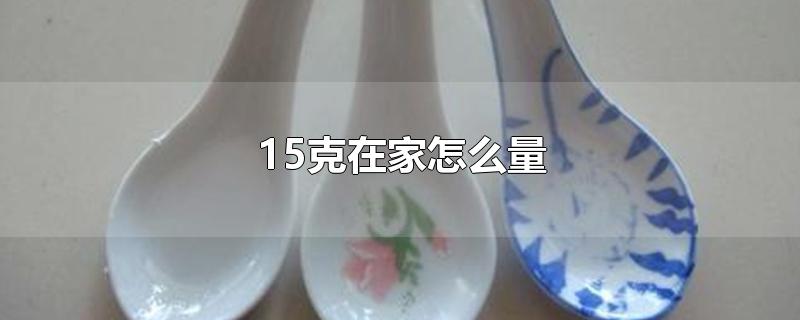 15克在家怎么量