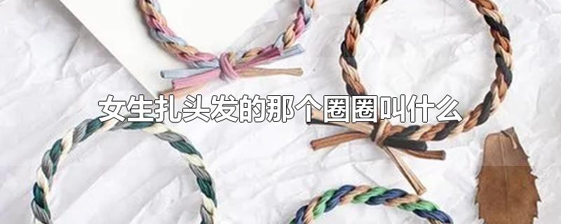 女生扎头发的那个圈圈叫什么