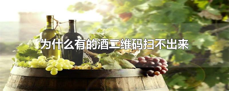 为什么有的酒二维码扫不出来