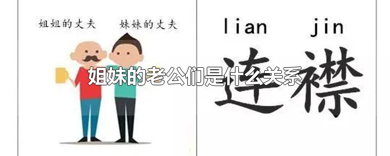 姐妹的老公们是什么关系