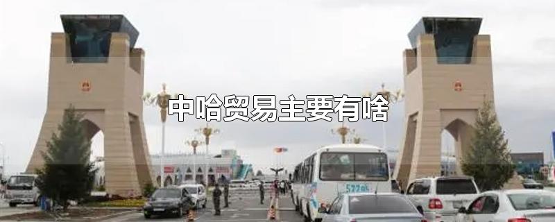 中哈贸易主要有啥