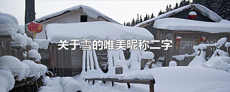 关于雪的唯美昵称二字