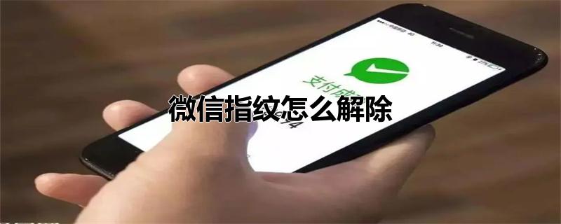 微信指纹怎么解除