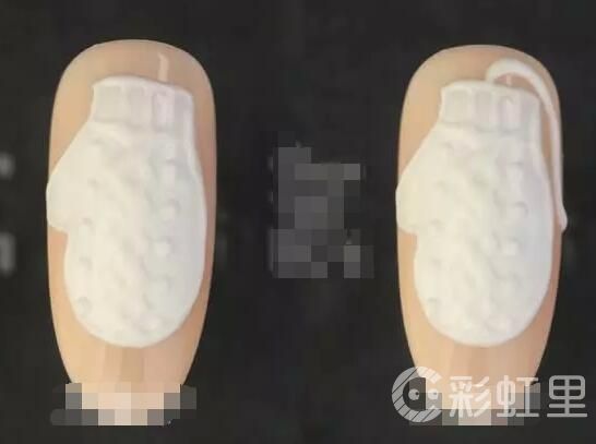 毛衣纹理美甲 美甲3d立体雕花教程