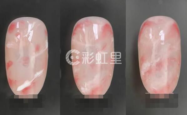 裸色小清新美甲 粉色晕染美甲教程