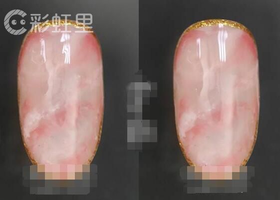 裸色小清新美甲 粉色晕染美甲教程