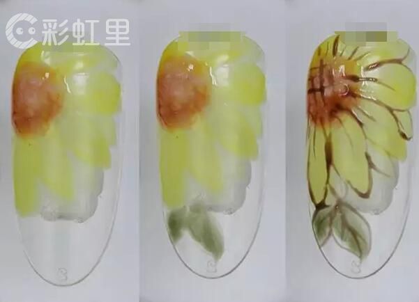 太阳花美甲 美甲彩绘教程
