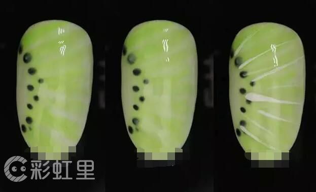 水果片美甲 奇异果美甲教程