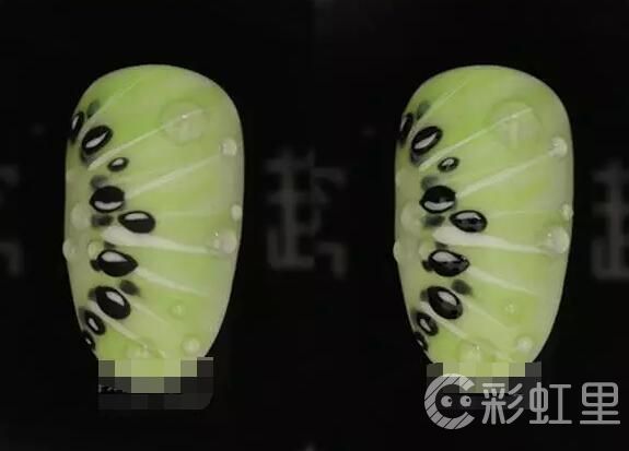 水果片美甲 奇异果美甲教程