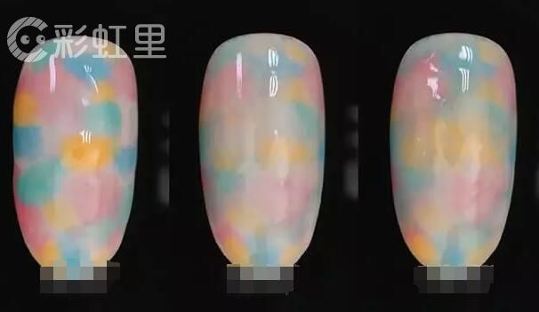 最新款晕染美甲 钩花美甲教程
