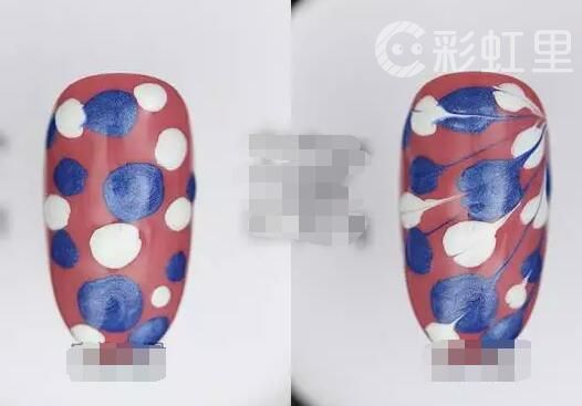 美甲秋季新款 钩花心形美甲教程