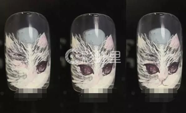小猫咪美甲 美甲彩绘猫咪教程