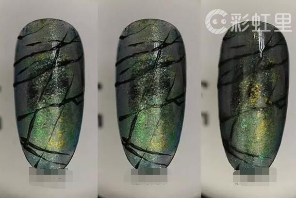 透明花美甲 美甲星空渐变教程