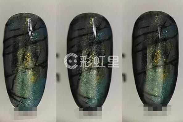 透明花美甲 美甲星空渐变教程