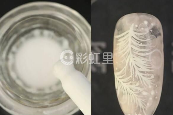 树叶桃形美甲 简约树叶美甲教程