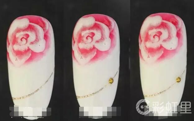 美甲彩绘玫瑰花 玫瑰花美甲教程