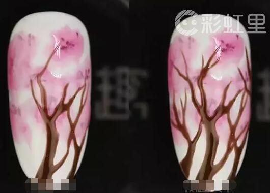 日式樱花美甲 樱花美甲图片教程