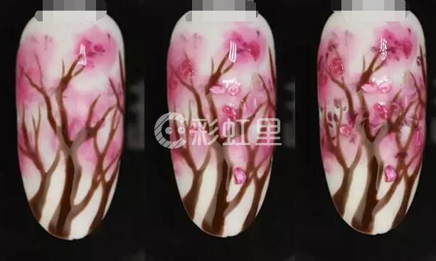 日式樱花美甲 樱花美甲图片教程