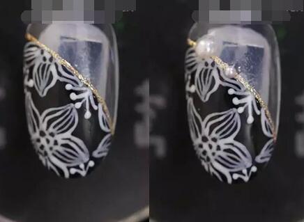 大方气质美甲 简约线条美甲教程