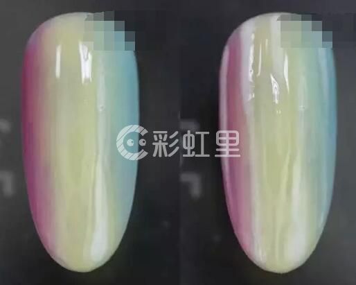 美甲渐变色 简约线条美甲教程