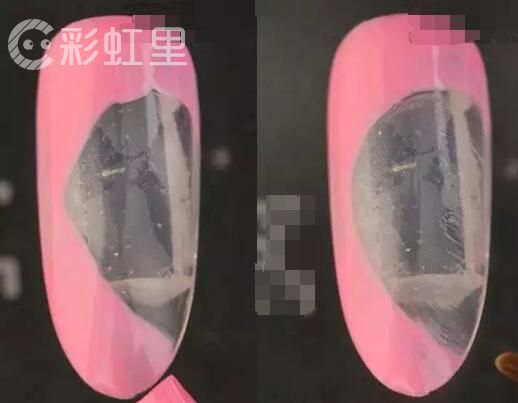 花纹美甲 红色爱心美甲教程