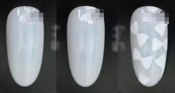 蝴蝶结美甲 磨砂面美甲教程