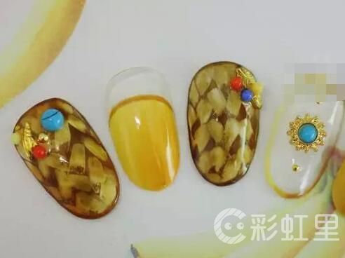 美甲编织款 个性美甲教程