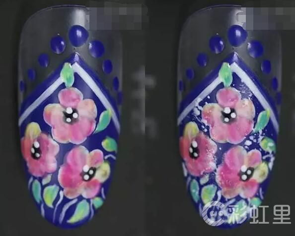 小碎花美甲小清新美甲步骤
