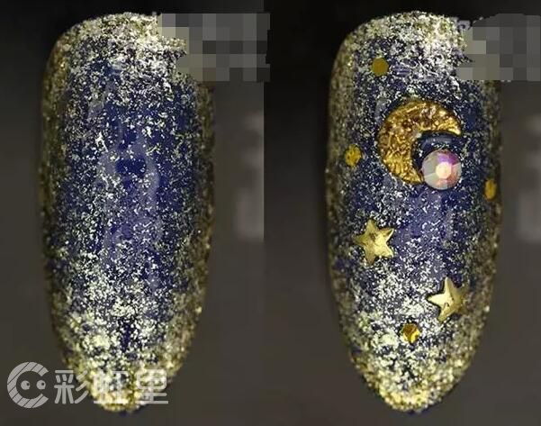 铂金美甲 星空系列美甲教程