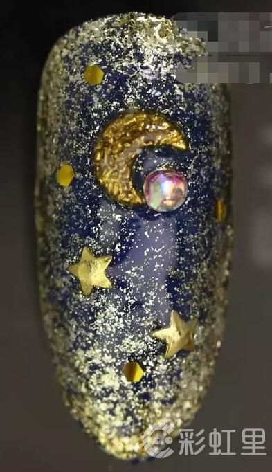 铂金美甲 星空系列美甲教程